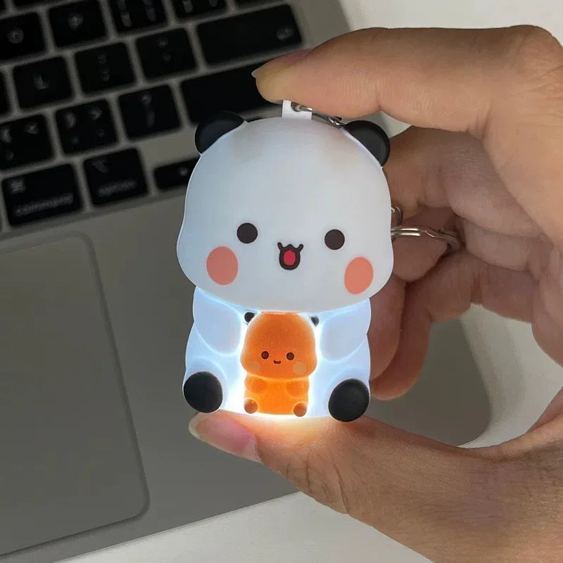 Bubu Dudu Can Say I Love You Voice Toys Keychain With 3 Voices Bag Accessories Couple Gifts With Night Light