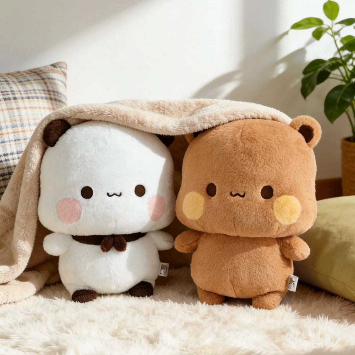 2026 New 35CM Panda Bubu And Yier Plush Toy，Official Original Cute Panda Bubu And Dudu Anime Popular Plush Doll Birthday Gift