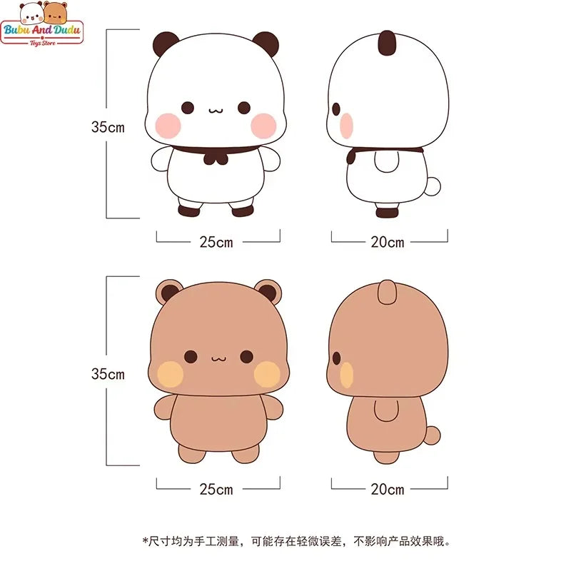2026 New 35CM Panda Bubu And Yier Plush Toy，Official Original Cute Panda Bubu And Dudu Anime Popular Plush Doll Birthday Gift
