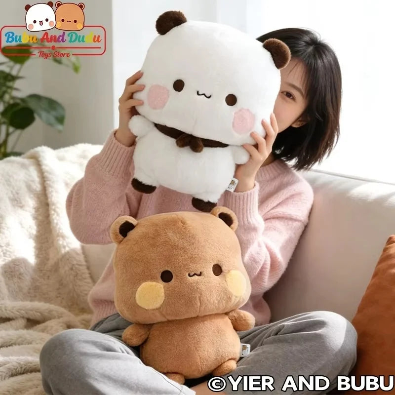 2026 New 35CM Panda Bubu And Yier Plush Toy，Official Original Cute Panda Bubu And Dudu Anime Popular Plush Doll Birthday Gift