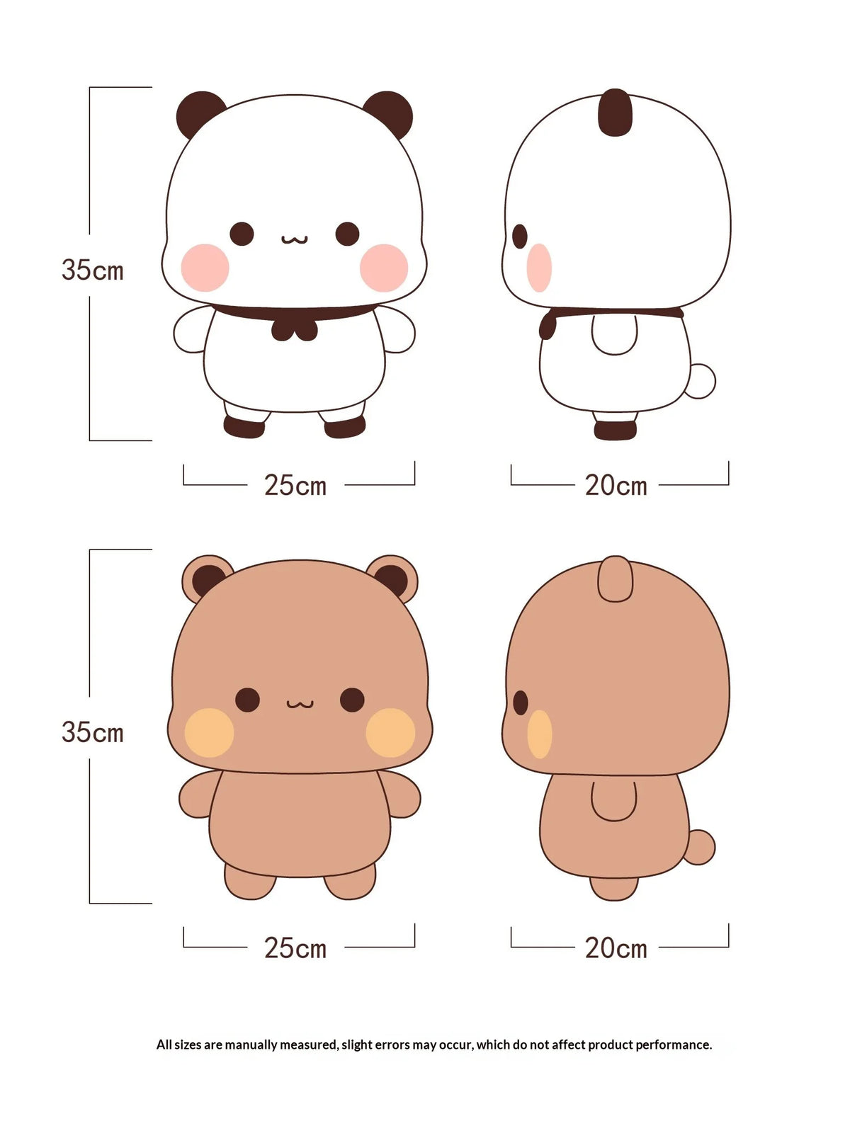 2026 New 35CM Panda Bubu And Yier Plush Toy，Official Original Cute Panda Bubu And Dudu Anime Popular Plush Doll Birthday Gift